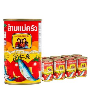 สามแม่ครัวซาร์ดีนซอสมะเขือเทศฝาดึง 155 กรัม